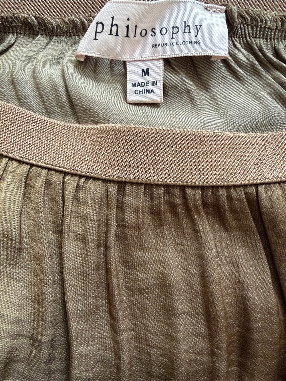 Philosophy Chocolate Brown Maxi Skirt with Gathered Waist - Picture 3 of 3